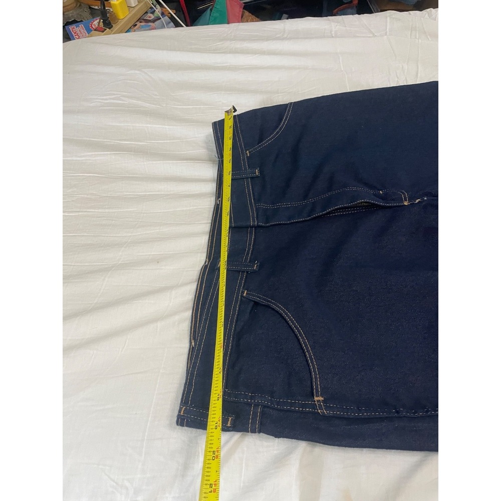 Vintage Wrangler Jeans Mens 38x29 70s 80s Dark Blue Denim Straight Western - Picture 7 of 8